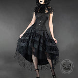 Gothic Vintage Multi-Layered Jacquard Lace Skirt 01 | Gthic.com