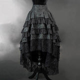 Gothic Vintage Multi-Layered Jacquard Lace Skirt 03 | Gthic.com