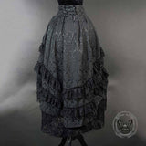 Gothic Vintage Multi-Layered Jacquard Lace Skirt