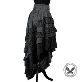 Gothic Vintage Multi-Layered Jacquard Lace Skirt