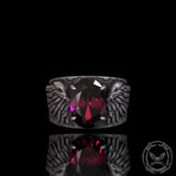 Gothic Winged Gem Vine Pattern Sterling Silver Ring | Gthic.com