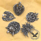 Gothic Wings Skull Stainless Steel Viking Pendant 01 | Gthic.com