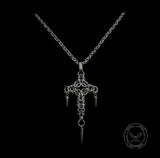 Gothic Woven Cross Stainless Steel Pendant