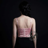 Gothic Y2K Strappy Cross Pattern Slim-Fit Corset | Gthic.com
