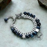 Green Tiger Eye Stainless Steel Bracelet | Gthic.com