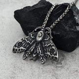 Grim Reaper Butterfly Skull Stainless Steel Pendant | Gthic.com