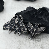 Grim Reaper Butterfly Skull Stainless Steel Pendant | Gthic.com