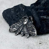 Grim Reaper Butterfly Skull Stainless Steel Pendant