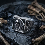 Grim Reaper Stainless Steel Gothic Skull Ring | Gthic.com
