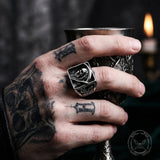 Grim Reaper Stainless Steel Gothic Skull Ring | Gthic.com