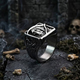 Grim Reaper Stainless Steel Gothic Skull Ring