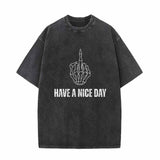 Grunge "Nice Day" Vintage Washed T-Shirt | Gthic.com