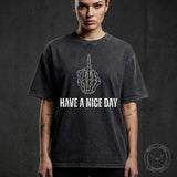 Grunge "Nice Day" Vintage Washed T-Shirt | Gthic.com