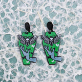 Pendientes colgantes de acrílico de ataúd de Halloween