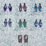 Pendientes colgantes de acrílico de ataúd de Halloween