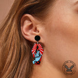 Pendientes colgantes de acrílico de ataúd de Halloween