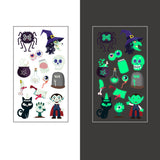 Pegatinas de tatuaje temporal luminosas lindas de Halloween