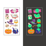 Pegatinas de tatuaje temporal luminosas lindas de Halloween
