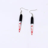 Halloween Red Print Acrylic Earrings | Gthic.com