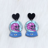 Halloween Skeleton Hands Acrylic Skull Earrings | Gthic.com