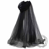Halloween Witch Cosplay Mesh Long Hooded Cloak