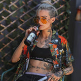 Chemise de crâne de polyester de bière de boisson d'Hawaï