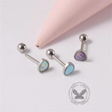 Heart-shaped Opal Stainless Steel Tongue Ring
