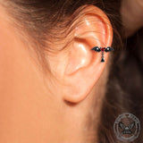 Heart-Shaped Wings Stainless Steel Piercing Earrings