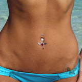 Heart Shaped Devil Wings Stainless Steel Piercing Ring | Gthic.com