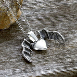 Heart With Wings Stainless Steel Pendant | Gthic.com