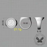 Helm of Awe Valknut Sterling Silver Viking Ring