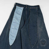 High Street Patchwork Star Rabbit Ear Scimitar Jeans