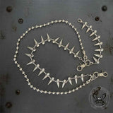 Hip-Hop Spiked Design Double Layer Alloy Pants Chain