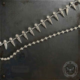 Hip-Hop Spiked Design Double Layer Alloy Pants Chain