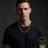 Hip-Hop Splicing Stainless Steel Clavicle Necklace | Gthic.com