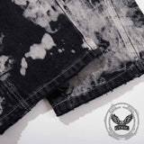 Hip-Hop Tie-Dye Gradient Distressed Straight Jeans