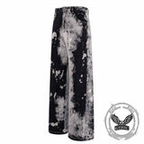 Hip-Hop Tie-Dye Gradient Distressed Straight Jeans