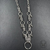 Hip-Hop Y2K Ring And Spikes Stainless Steel Choker Necklace | Gthic.com