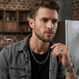 Hip Hop Barbed Wire Link Stainless Steel Necklace | Gthic.com