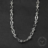 Hip Hop Barbed Wire Link Stainless Steel Necklace