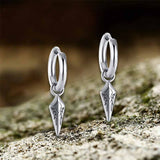 Hip Hop Dart Arrow Stainless Steel Drop Earrings 01 | Gthic.com