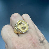 Hip Hop Eagle Rhinestone Stainless Steel Animal Ring 02 | Gthic.com