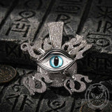 Hip Hop Eye of Horus Copper Zircon Spinner Pendant