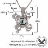 Hip Hop Eye of Horus Copper Zircon Spinner Pendant