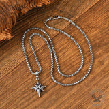 Colgante vikingo de acero inoxidable con nudo de cruz celta