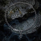 Hip Hop Infinity Snake Stainless Steel Clavicle Necklace
