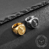 Hip Hop Praying Hands Cross Stainless Steel Ring 01 | Gthic.com