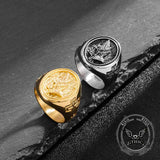 Hip Hop Praying Hands Cross Stainless Steel Ring 02 | Gthic.com