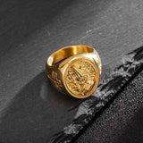 Hip Hop Praying Hands Cross Stainless Steel Ring