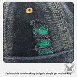 Hip Hop Ripped Washed Brimless Denim Hat